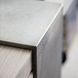 Linea Cerused Greige And Textured Graphite Metal Console Table