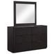 Henry Espresso 6 Drawer Dresser and Rectangular Mirror