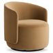 Crosby Tan Upholstered Swivel Chair