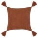 Indoor and Outdoor Karo Red Clay Square Accent Pillow