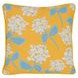 Indoor and Outdoor Roswell Yellow Square Accent Pillow