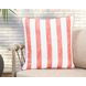 Indoor and Outdoor Milton Red Square Accent Pillow