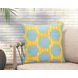 Indoor and Outdoor Gaines Yellow Square Accent Pillow