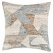 Performance Savanna Gray and Beige Square Accent Pillow