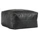 Poufs Leather Dexter Onyx Leather Square Accent Pouf