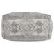 Performance Caravan Gray and Cream Square Outdoor Pouf