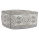 Performance Caravan Gray and Cream Square Outdoor Pouf