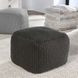 Prism Dark Gray Square Outdoor Pouf