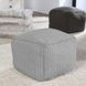 Prism Gray Square Outdoor Pouf