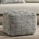 Shades Performance Vico Gray Square Outdoor Pouf