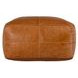 Poufs Leather Dumont Chestnut Leather Square Accent Pouf