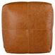 Poufs Leather Dumont Chestnut Leather Square Accent Pouf