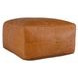 Poufs Leather Dumont Chestnut Leather Square Accent Pouf