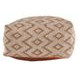 Poufs Volt Terracotta and Ivory Square Accent Pouf
