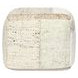 Poufs Ritsa Cream and Brown Square Accent Pouf