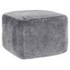 Poufs Heirloom Velvet Stone Gray Square Accent Pouf