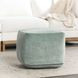 Poufs Heirloom Velvet Bay Green Square Accent Pouf