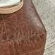 Poufs Leather Kona Brown Leather Square Accent Pouf