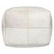 Poufs Hide Canada Ivory Leather Square Accent Pouf