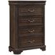 Lyndhurst Walnut 5 Drawer Chest