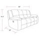 Buster Cabot Stone 90" Manual Reclining Sofa with USB Charging