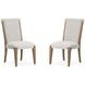 Foxrun Hollow Gray Upholstered Side Chair Set of 2