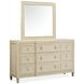 Sheridan Limestone 9 Drawer Dresser with Rectangular Mirror