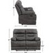 Rudger Gray 62" Manual Reclining Loveseat