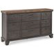 Bear Creek Brown 9 Drawer Dresser and Mirror