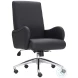 Patterson Black Polished Stainless Steel Office Chair