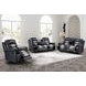 Nikko Black 74" Loveseat with Dual Recliner and Nailhead Trim