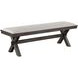 Riverdale Black 62" Upholstered Bench