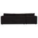 Burrow Black Performance Fabric 2 Piece Modular Sleeper Sectional with Pillows