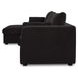 Burrow Black Performance Fabric 2 Piece Modular Sleeper Sectional with Pillows