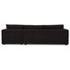 Burrow Black Performance Fabric 2 Piece Modular Sleeper Sectional