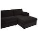 Burrow Black Performance Fabric 2 Piece Modular Sleeper Sectional