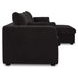 Burrow Black Performance Fabric 2 Piece Modular Sleeper Sectional
