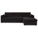 Burrow Black Performance Fabric 2 Piece Modular Sleeper Sectional