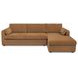 Burrow Ginger Performance Fabric 2 Piece Modular Sleeper Sectional with Pillows