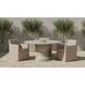 Lydia Light Brown Performance Fabric Upholstered Outdoor Slipcover Dining Chair