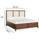 Ridgefield Russet and Cream Queen Upholstered Storage Panel Bed