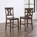Auburn Dark Brown 24" Slat Back Counter Height Stool Set of 2