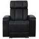 Phoenix Autumn Black Leather Zero Gravity Power Recliner with LED and USB Charging