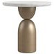 Verge Bronze Metallic and White Marble Top Spot Table