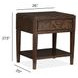 Timberlyn Espresso 1 Drawer Open Nightstand with USB Charging