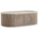 Trellis Brown and Beige Oval Outdoor Cocktail Table