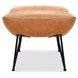 Kayne Brown Leather Upholstered Rectangular Ottoman