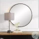 W00541 Rich Dark Bronze Mirror With Lightly Antiqued Gold Accents