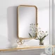 W00559 Lightly Antiqued Gold Leaf With Glaze Mirror