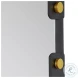 W-00572 Matte Black Mirror With Gold Accents